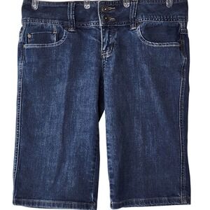 Guess Jeans Womens Dark Wash Denim Bermuda Shorts Size 28 ‎ EUC